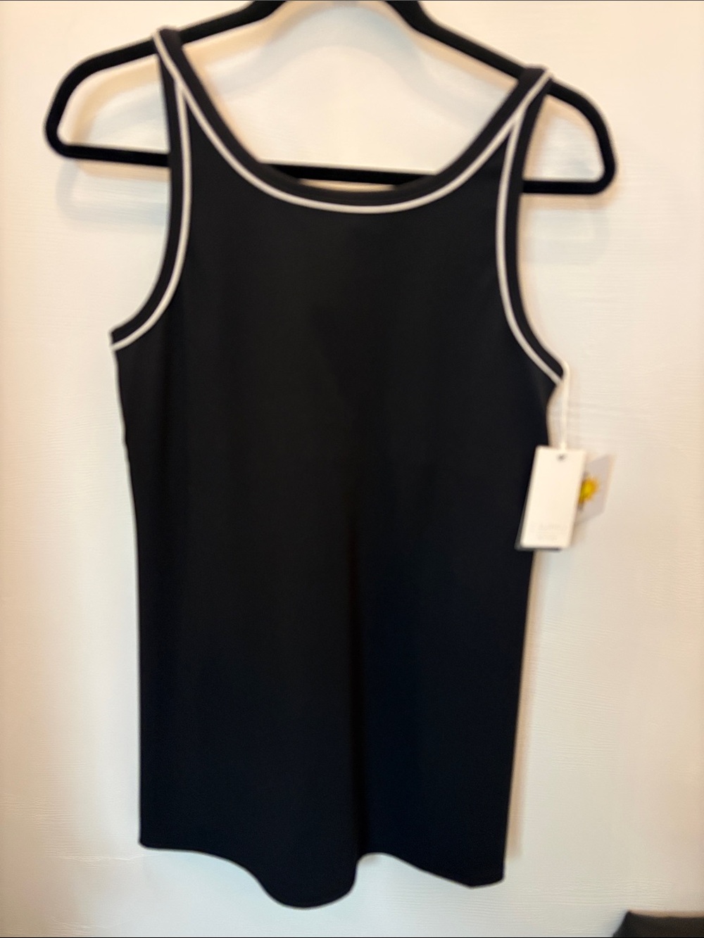 Z Supply Active Black Tank Dress with Contrast Trim